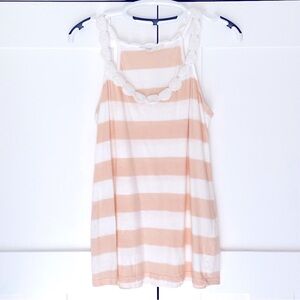 255. Old Navy Peach and white Crochet detailed tank top